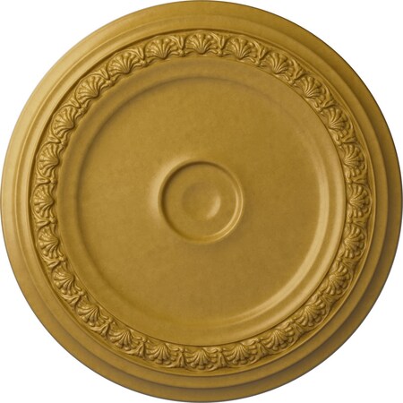 Ekena Millwork Carlsbad Ceiling Medallion (Fits Canopies up to 5 1/2"), 31 1/8"OD x 1 1/2"P, Iridescent Gold CM31CAIGS